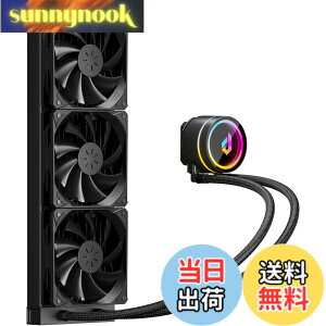 �y���������zupHere �ȈՐ���CPU�N�[���[ 360mm���W�G�[�^�[ ����V�X�e�� 120mmPWM�t�@��3�� �É� ARGB LED�w�b�h���� P360K