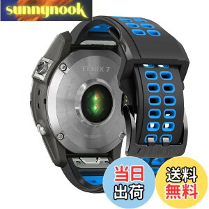 �y���������zQuickFit 26mm �ւ��o���h QuickFit 26mm - Garmin Fenix 8 51mm/Fenix 7X Pro/Instinct 2X/Fenix 7X/6X GPS/6X Pro/6X Sapphire GPS/5X GPS/5X Plus �Ή� �V���R���� �T�C�Y���߉\ �e�͐� �����x���g (blue)