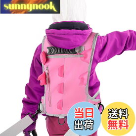 【送料無料】[Hikeen] キッズ用スキーハーネス スキー スノーボードハーネス 子供用 初心者 恐竜型 調整可能リーシュ メタルバックル付 （ピンク）