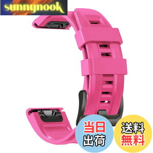 �y���������z[YOCAHU] QuickFit 22 mm �o���h �����p for GARMIN(�K�[�~��) Fenix 7 Pro Solar/Approach S70 47mm/Forerunner 965 �Ή� �X�g���b�v �V���R�� �x���g �_�炩�� �h���� �K�[�~�� �p �����o���h (pink)