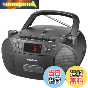 �y���������z�I�[���d�@AudioComm CD���W�J�Z �|�[�^�u�� �R���Z���g ���d�r ���W�I �J�Z�b�g�f�b�L �J�Z�b�g�e�[�v�^���Đ� �u���b�N RCD-320N-K 03-5562 OHM