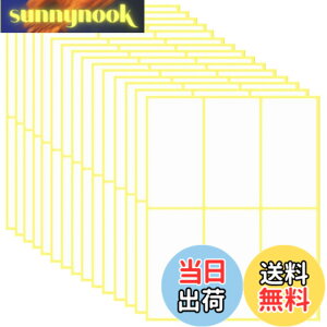 �y���������zGetrays 15�V�[�g �����` ���x���V�[���A90�� 50x100mm �z���C�g �S�����x���A����\���ʃ��x�� ���O�^�O �l�p�^�X�e�b�J�[ ���߂� �{�g�� �W���[ �t�H���_�[ �w�Z ������ �䏊�p