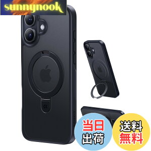 �y���������z�y11�N�̏��S�J�� ���ϋv�X�^���h�\���zCASEKOO for iPhone 16 �P�[�X�y3�{�ČRMIL�K�i �ϏՌ��^MagSafe�Ή��z�B���X�^���h �c�����đΉ� �����O�@�\ �}�b�g�d�グ �w��h�~ ���ϖh�~ ��