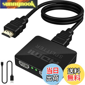 �y���������zYasoku HDMI ���z�� 1����2�o�� ��� ���D�݂�2��̃f�B�X�v���C�ɓ����o�͉\ �X�v���b�^�[ �ĕ�����ʏo�͉\ PS5/Xbox/HDTV/DVD/PC/fire tv stick/PC/HDTV�ȂǕ��L���Ή��i����1.5M��2.0HDMI