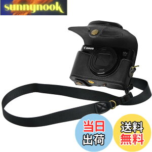 �y���������zCanon PowerShot�p SX720 HS SX730 HS SX740 HS �p BEADY �J�����P�[�X PU ���U�[ PowerShot SX720/SX730/SX740 HS �Ή� �ی�J�o�[ �V�����_�[ �X�g���b�v�t�� �F�F�u���b�N