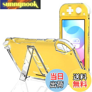 �y���������zECHZOVE Nintendo Switch Lite�p�N���A�P�[�X �L�b�N�X�^���h�t�� �ی�n�[�h�P�[�X Nintendo Switch Lite�p �C�V���X�C�b�`���C�g�A�N�Z�T���[ �F�F�N���A�A�T�C�Y�F10.16 cm x 24.38 cm x 3.30 cm