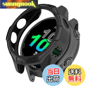 �y���������zHeeNia Garmin �Ή� �P�[�X �V���R���ގ� �ی�P�[�X �J�o�[ �Ռ��z�� ���y�� �_�� �Ռ��h�~ �C�菝�h�~ �ی�J�o�[�p �F�F�u���b�N�A�T�C�Y�FGarmin Forerunner 570 47mm