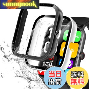 �y���������zredmi watch6 �P�[�X �F�F�u���b�N+�z���C�g�A�T�C�Y�FVialove KW105-G01(�u���b�N+�z���C�g)