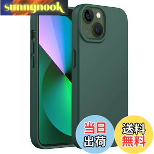 �y���������zJETech iPhone13 mini �V���R���P�[�X(5.4�C���`��p) �V���L�[�\�t�g�^�b�`�t���{�f�B�ی�P�[�X �}�C�N���t�@�C�o�[���C�j���O�t���ϏՌ��J�o�[ �F�F�~�b�h�i�C�g�O���[���A�T�C