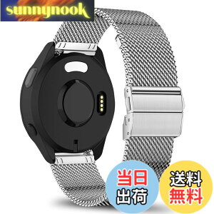 �y���������z[KeeFos] 20mm �o���h Garmin(�K�[�~��) Forerunner 170/170 Music/70 /570 42mm/165/245/645/Approach S50/S44/S42/Vivoactive 6/5/Venu Sq 2/Sq/Venu 2 Plus �Ή� �����o���h ���� �ւ��x���g �X�e�����X�� �X�g���b�v 
