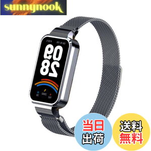 �y���������z[LanQii] �o���h �p�� �V���I�~ �p�� Xiaomi Band 9 Active/�p�� Xiaomi Redmi Smart Band 3 �Ή� ���v�o���h ���C�o�b�N�� �X�g �}�O�l�b�g ���b�v ���b�V���D�� �r���v�o���h �����x���g �g�X�e