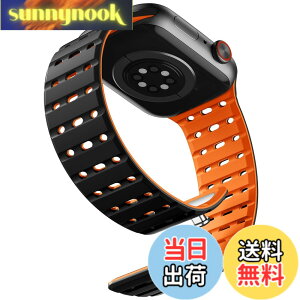 �y���������z[Bandletic] �A�b�v���E�H�b�`�p�� �o���h �}�O�l�b�g - �� ����Ȃ� �X�|�[�c�o���h�ʋC�� �h�� �y�� 2�F�f�U�C�� �����o���h �F�F�u���b�N�I�����W�A�T�C�Y�F44/45/46/49/42mm(Series3)
