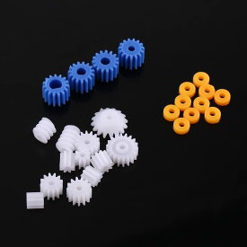 【送料無料】ピニオンギア スピンドルギア プラスチック製 スピンドルの歯車 航空機 車 トラックのモデルロボットモーター シャフト 26pcs プラスチック スピンドル 虫歯および袖 歯車 模型 プラスチックギアセット プラスチックギア プラスチック ギアボックス
