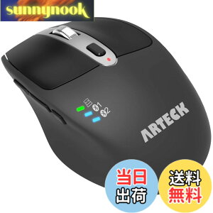 �y���������zArteck �}���`�f�o�C�X ���� ���C�����XBluetooth�}�E�X 2.4GHz USB ���V�o�[ �l�ԍH�w�݌v �E��É��N���b�N �R���s���[�^�[�A�f�X�N�g�b�v�APC�A���b�v�g�b�v�AMac�AiPad��Windows10/8 iPad