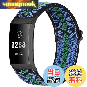 �y���������zRunostrich �R���p�`�u�� Fitbit Charge 4 / Fitbit Charge 3 / Charge 3 SE �i�C�����e���X�|�[�c�o���h�����p�X�g���b�`�o���h �X�g���b�v �F�F�{�w�~�A���u���[�A�T�C�Y�F1�{