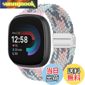 �y���������z[KeeFos] �o���h Fitbit(�t�B�b�g�r�b�g) Versa 4/Versa 3/Sense 2/Sense �Ή� �����o���h �i�C�����f�� ���C�o�b�N�� �}�O�l�b�g���o�b�N�� �ւ��x���g �݊��� �L�k�� �T�C�Y���� �҂݃u���X