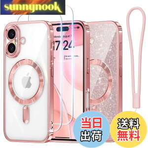 �y���������zMeifigno iPhone 15/16/17 �p�P�[�X �F�F���[�Y�S�[���h+HD�t�B���� 2���A�T�C�Y�FiPhone 16 Plus