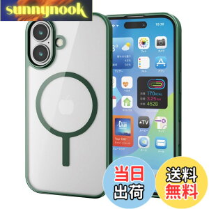 �y���������z�G���R�� iPhone 16 �P�[�X �N���A �}�O�l�b�g MAGKEEP �n�C�u���b�h �t���[���t�� ���C�����X�[�d�Ή� 4�p�G�A�[�N�b�V���� �f�B�[�v�O���[�� PM-A24AMAG03GN �F�F�f�B�[�v�O���[��