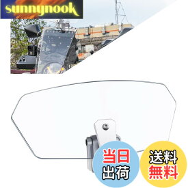 【送料無料】HENGTUAOTO バイクスクリーン スポイラーエアデフレクター ウインドスクリーン バイク風防 風除け 調節可能 透明 色：透明