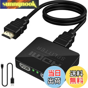 �y���������zYasoku HDMI ���z�� 1����2�o�� ��� ���D�݂�2��̃f�B�X�v���C�ɓ����o�͉\ �X�v���b�^�[ �ĕ�����ʏo�͉\ PS5/Xbox/HDTV/DVD/PC/fire tv stick/PC/HDTV�ȂǕ��L���Ή��i����1.5M��2.0HDMI