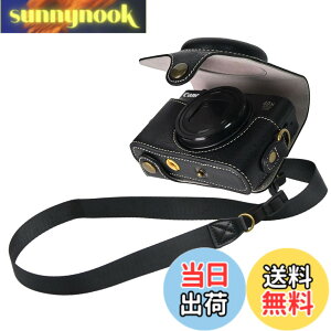 �y���������z�L���m���p Canon PowerShot SX720 HS SX730 HS SX740 HS �p BEADY �J�����P�[�X PU ���U�[ PowerShot SX720/SX730/SX740 HS �ی�J�o�[ �V�����_�[�X�g���b�v�t�� �u���b�N �F�F�u���b�N�A�T�C�Y�F�R��