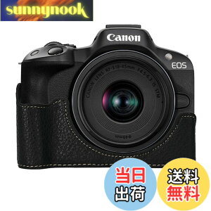 �y���������z�L���m���p Canon EOS R50�p �J�����n�[�t�P�[�X BEADY �J�����P�[�X PU ���U�[ EOS R50 �n���h �O���b�v �p �ی�J�o�[ �u���b�N �F�F�u���b�N