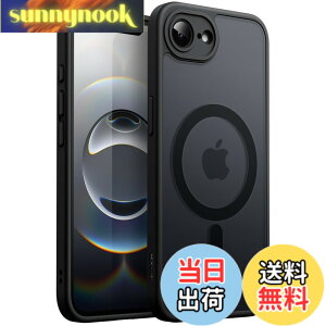 �y���������zJETech iPhone 17e (2026) / iPhone 16e�p �}�O�l�b�g �P�[�X MagSafe�ɑΉ� �������̃}�b�g�w�� ���^ �ϏՌ� �X�}�z�J�o�[ 6.1�C���`�f�B�X�v���C �F�F�u���b�N