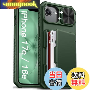 �y���������zVihibii for iPhone i16/15/14/13 Series �P�[�X �L�b�N�X�^���h�t�� �F�F�J�[�h���[-�O���[���A�T�C�Y�FiPhone 17e/16e