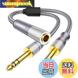 �y���������zSOUNDFAM 6.35mm �����P�[�u�� �V�[���h�P�[�u�� TRS Y�X�v���b�^�[ 1�I�X to 2���X 1/4 inch �X�e���I�I�[�f�B�I�P�[�u�� �M�^�[/�x�[�X/�A���v/�~�L�T�[/�L�[�{�[�h�p(60cm) �F�F�O���[�A