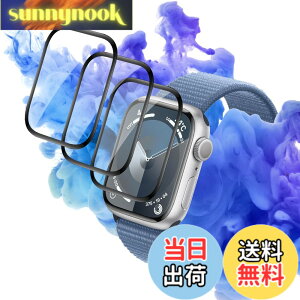 �y���������z�Ή� Apple Watch Series 9 / 8 / 7 45mm �t�B���� �y3���Z�b�g�z �Ή� Apple Watch Series 9 �ی�t�B���� �_���TPU�� �Y�f�@�� 3D�Ȗ� �J�o�[ 24���Ԏ����C���Z�p �Ռ��z�� �����ߗ� �����x�^�b