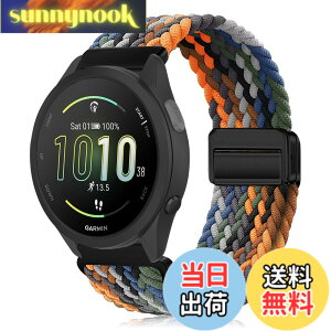 �y���������z[KeeFos] 20mm �o���h Garmin(�K�[�~��) Forerunner 570 42mm/165/245/645/Approach S50/S44/Vivoactive 6/Vivoactive 5/Venu Sq 2/Venu 2 Plus �Ή� �����o���h �i�C�����f�� ���C�o�b�N�� �}�O�l�b�g���o�b�N�� ��