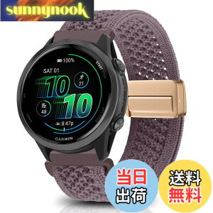 �y���������z[KeeFos] 20mm �o���h Garmin(�K�[�~��) Forerunner 570 42mm/165/245/645/Approach S50/S44/Vivoactive 6/Vivoactive 5/Venu Sq 2/Venu 2 Plus �Ή� �����o���h �i�C�����f�� ���C�o�b�N�� �}�O�l�b�g���o�b�N�� ��