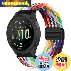 �y���������z[KeeFos] 20mm �o���h Garmin(�K�[�~��) Forerunner 570 42mm/165/245/645/Approach S50/S44/Vivoactive 6/Vivoactive 5/Venu Sq 2/Venu 2 Plus �Ή� �����o���h �i�C�����f�� ���C�o�b�N�� �}�O�l�b�g���o�b�N�� ��