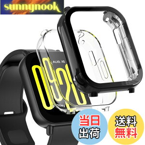 �y���������zHianjoo 2���� Xiaomi Redmi Watch 5 Active �Ή� �P�[�X �t�B���� [�ی�J�o�[ + �t�B���� ��̌^] Xiaomi Redmi Watch 5 Active �Ή� �J�o�[ TPU�f�� �\�t�g�P�[�X �S�ʕی� �ی�t�B���� �Ռ��z��