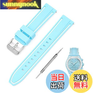�y���������z[Jumpsunfun] 20mm ���v�o���h for SwatchxOMEGA Speedmaster MoonSwatch �X�E�H�b�`�ƃI���K�p�V���R�����v�x���g Quick Release �����H��t�� �F�F���C�g�u���[�E�z���C�g���C��