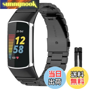�y���������zAnkersaial �o���h �Ή� Fitbit Charge 6/ Fitbit Charge 5,�����o���h �r�W�l�X�� �X�e�����X�� �T�C�Y���߉\ �����H��t�� �����x���g �ւ��x���g �R���p�`�u�� �F�F�u���b�N�A�T�C�Y�F