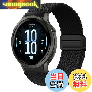 �y���������z[KeeFos] 18mm �o���h Garmin(�K�[�~��) Venu 4 41mm/Venu 3S 41mm/2S/Forerunner 265S/255S/255S Music/Vivoactive 4S 40mm/Vivomove 3S 39mm/Active S/Move 3S �Ή� �����o���h �i�C���� �ґg �ւ��x���g ���C�o�b�N���t