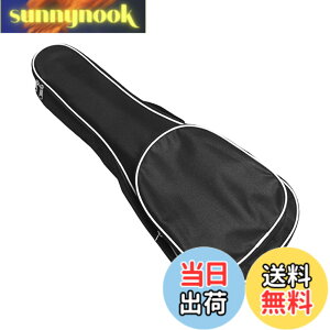 �y���������zMusiin Ukulele Case Backpack Straps Gig Bag Case Storage For Travel Performance Concert Show (Black with White Edge) �F�F21�C���`�B�A�T�C�Y�F21in