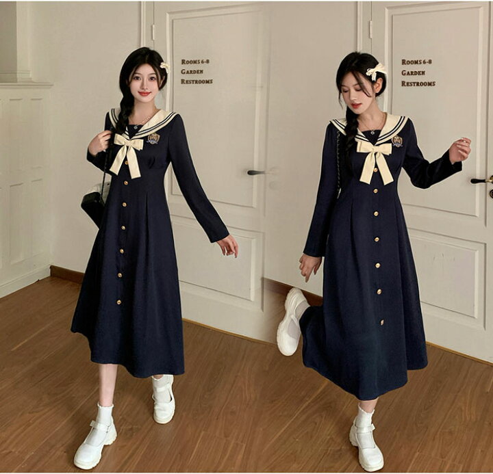楽天市場】長袖 ワンピース 制服 JK服 女子高生 スクールウェア 学園祭 
