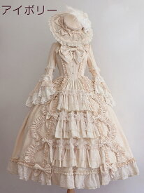 ロリータ ワンピース コスプレ セーラー リボン 姫袖 lolita衣装 仮装 衣装 コスチューム 可愛い 男ウケ 大きいサイズ 大人 レディース コスプレ衣装 ハロウィン ブルー アイボリー ワインレッド ピンク S M L 2L 3L 4L 5L 6L d9429c0c0w9