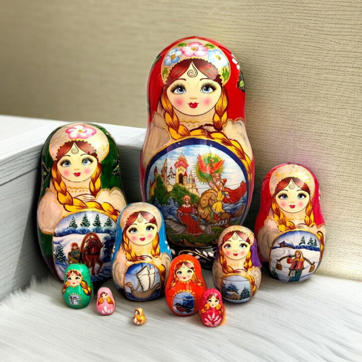 楽天市場】マトリョーシカ ロシア 人形 民芸品 土産物 手作り人形 