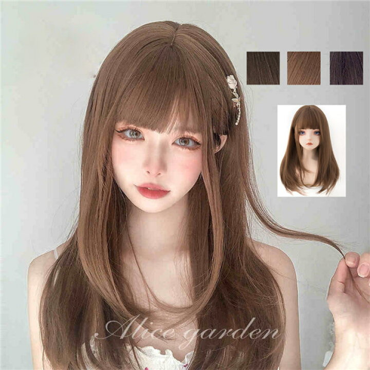 楽天市場 フルウィッグ ロリータ Lolita ぱっつん前髪 黒髪 茶髪 前髪 日常 原宿風 かつら ブラック ブラウン レディース コスプレ 普段使い 可愛い ロング 耐熱ウィッグ コスチューム 仮装 大人 女の子 変装 女装 ストレート イベント パーティー Dp048d4d4w7 代引き