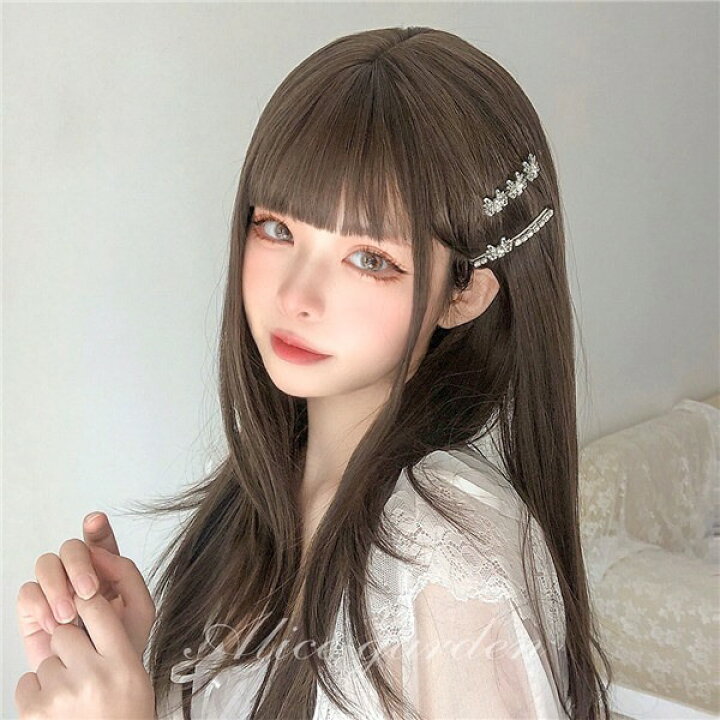 楽天市場 フルウィッグ ロリータ Lolita ぱっつん前髪 黒髪 茶髪 前髪 日常 原宿風 かつら ブラック ブラウン レディース コスプレ 普段使い 可愛い ロング 耐熱ウィッグ コスチューム 仮装 大人 女の子 変装 女装 ストレート イベント パーティー Dp048d4d4w7 代引き