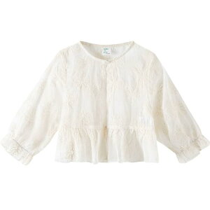 カーディガン 子供服 花柄 ボレロ キッズ 七分袖 半袖 ショート丈 ドレス フォーマル 羽織り 結婚式 ピアノ発表会 女の子 白 子ども 七五三 薄手春 夏 秋 100 110 120 130 140 150 160cm オフホワイト