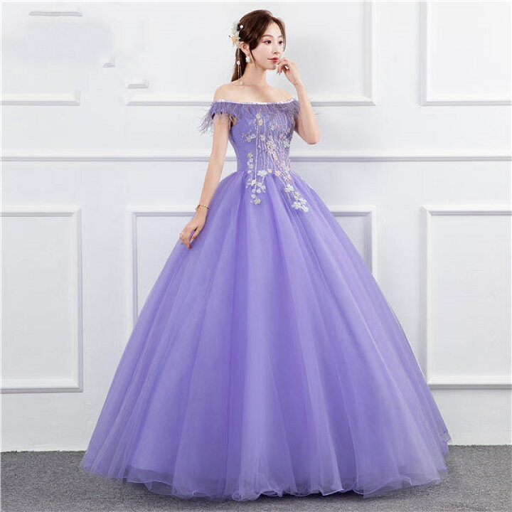 楽天市場】カラードレス ウェディングドレス ロング パーティードレス  