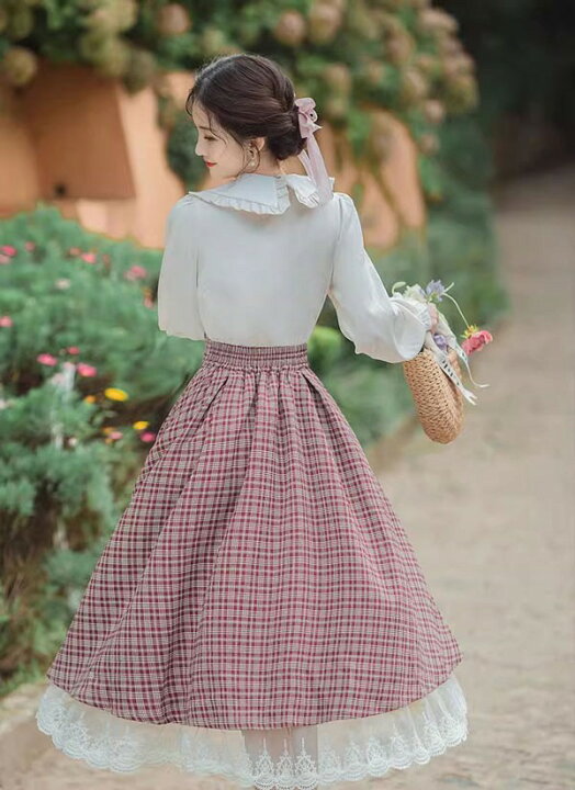 楽天市場】洋服 レディース ロリータ ブラウス ロングスカート  