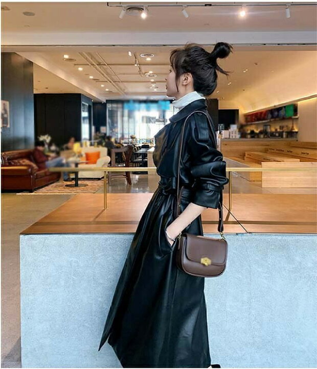 楽天市場】PU フェイクレザート レザージャケット ロングジャケット 