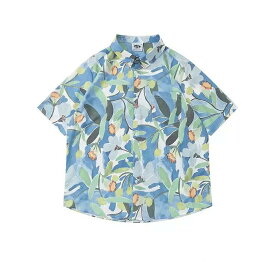 アロハシャツ レディース オシャレ 夏物 リゾート ゆったり シンプルデザイン ヴィンテージ風 ハワイアン 開襟 半袖 オープンカラー カジュアル ストリート mo005x0x0x0