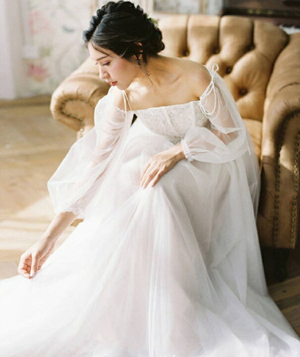 楽天市場】ウェディングドレス 結婚式 花嫁 トレーンドレス オフ  