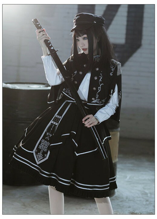 楽天市場】ミニロリ 軍服ロリータ ゴスロリ フルセット ゴシック 